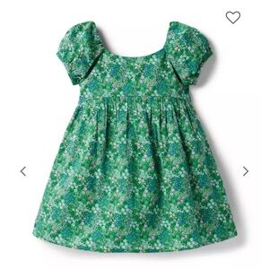 Janie and Jack Floral Green Kids Dress